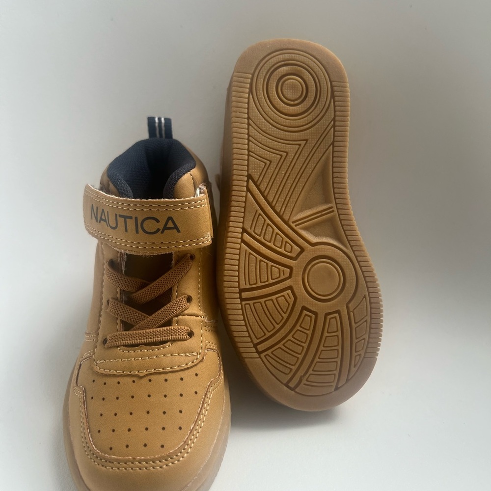 Nautica Kids Brown Sneakers with Velcro Strap